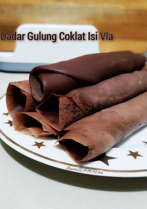 Foto resep Dadar Gulung Coklat Isi Vla