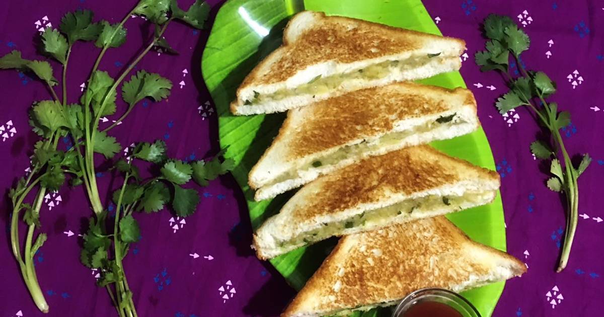 Coriander flavoured Potato Sandwich Recipe by Sudipa Gope Cookpad