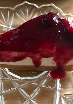 Φωτογραφία της συνταγής Cheesecake με μαρμελάδα μαυροκέρασο 🍒🍒🍒