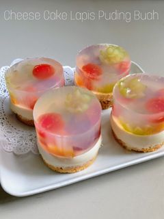 Foto resep Cheese Cake Lapis Puding Buah