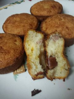 A picture of Corn dog muffins.