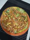 Torta de huevo con Brócoli y Jamón