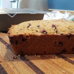 A picture of Whole wheat honey zuccini bread (with huckleberries or bananas).