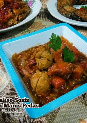 Foto resep Bakso sosis asam manis pedas