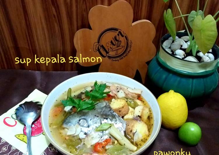 Resep 260. Sup Kepala Ikan Salmon yang Enak