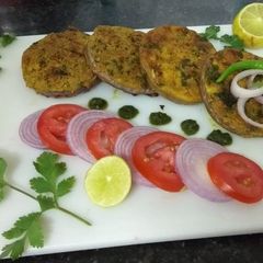 A picture of Purple Baigan Bhaja.
