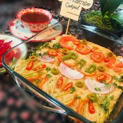 A picture of Focaccia Bread (wheat flour bread).