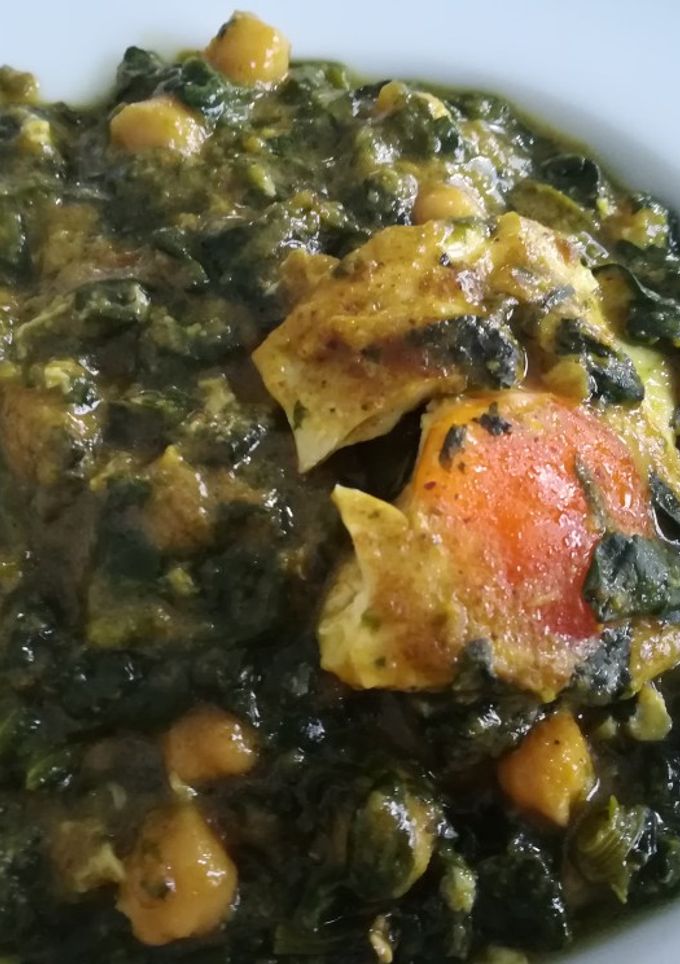 Una foto de Espinacas con garbanzos