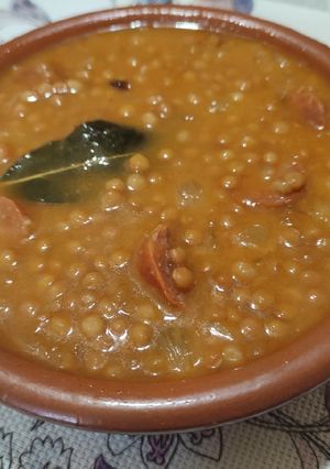 Una foto de Lentejas con chorizo en 18 minutos