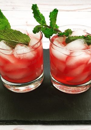 عکسی از دستور 🍹🍹نوشیدنی مینت چری🍹🍹