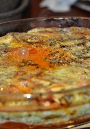 Una foto de Pastel de berenjenas tipo lasaña