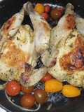 Pollos abiertos a la sartén
