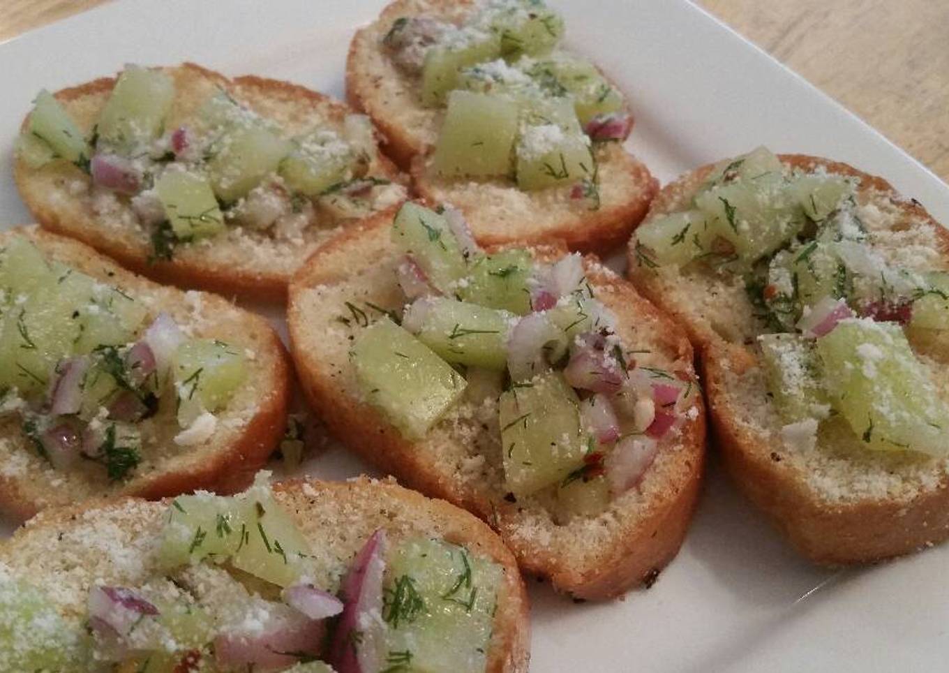 Green Tomato Crostini