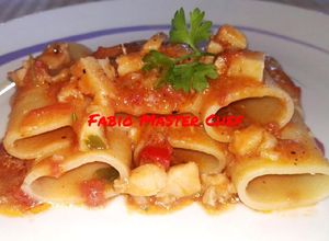 Foto di Paccheri con Filetti di Cernia e Pachino
