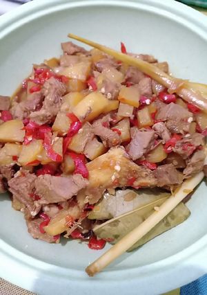 Foto resep Sambal goreng daging kentang simple