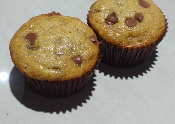 Muffins de plátano y chocolate Receta de victoria soledad- Cookpad