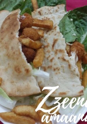 A picture of Chicken Popcorn Shawarma.