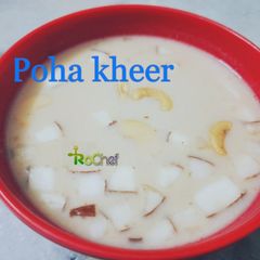 A picture of Aval Payasam recipe | Poha milk kheer recipe.