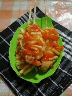 Foto resep Hottang/Hotdog Kentang/Sosis Balut Kentang Jajanan Korea
