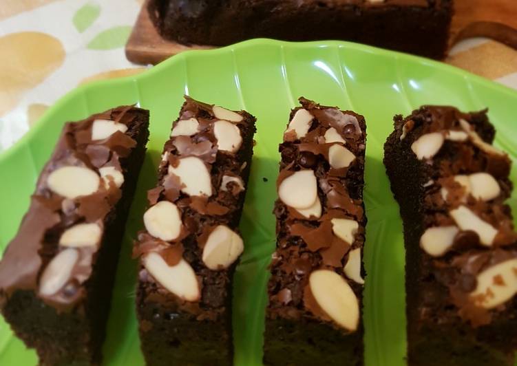 Bumbu Brownies Fudgy n Shiny Crust | Langkah Membuat Brownies Fudgy n Shiny Crust Yang Sedap