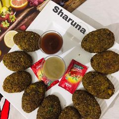 A picture of Mint Mutter Kebabs.
