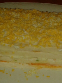 Una foto de Pastel salado de pan de molde