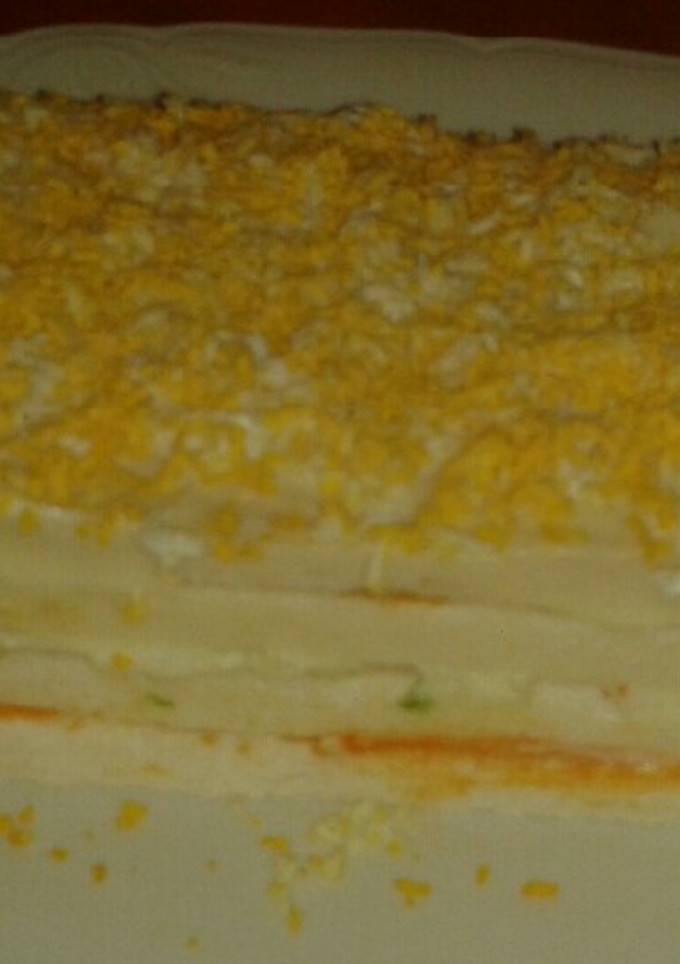 Una foto de Pastel salado de pan de molde