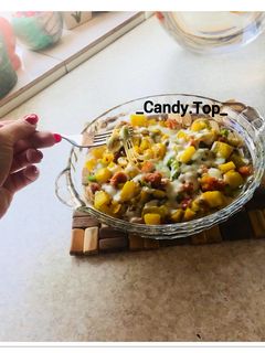 عکسی از دستور سیب زمینی با قارچ و پنیر ویژه