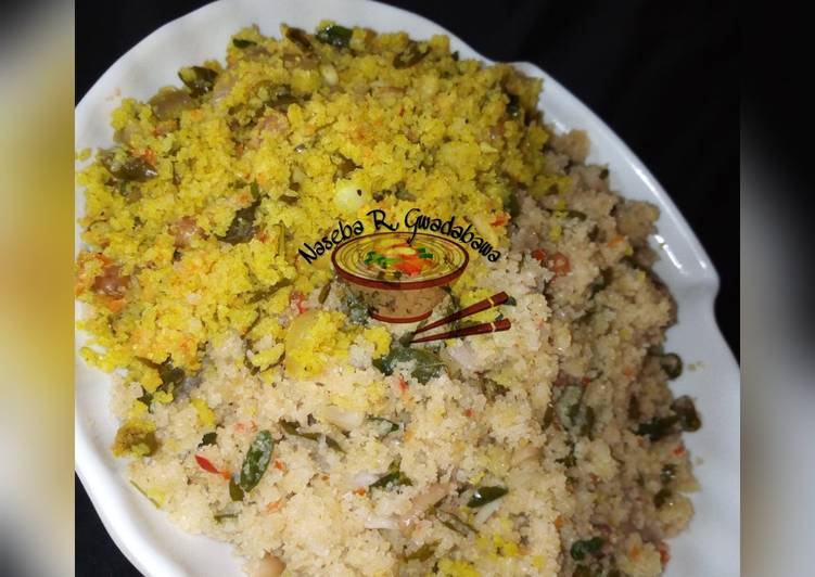 Recipe of Favorite 2 colours Danbun shinkafa (DANBU RICE RECIPE 2)