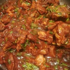 A picture of Wet fried mbuzi.