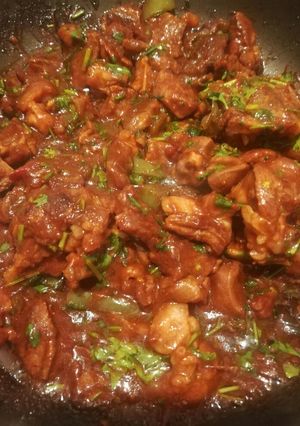 A picture of Wet fried mbuzi.