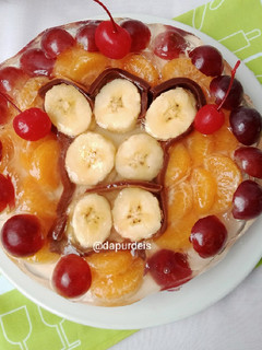 Foto resep Puding Susu Lapis Buah