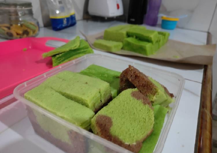 Brownies coklat pandan yummy