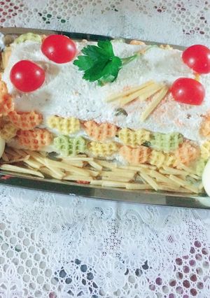 Una foto de Pastel de pollo y vegetales!
