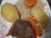 Una foto de carne mechada choclillo