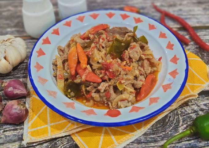 Resep Beef Slice Mercon Oleh Dapur Loli Cookpad