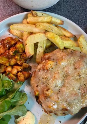 Une photo de Portobello façon pizza