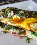 HUEVOS CUADRADOS, Rellenos de Pimentón🌶️Verde y Tocineta🥓...!