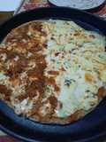 Pizza 2 sabores con harina integral