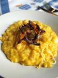 Pumpkin Risotto with Prosecco and Crispy Skin Chips