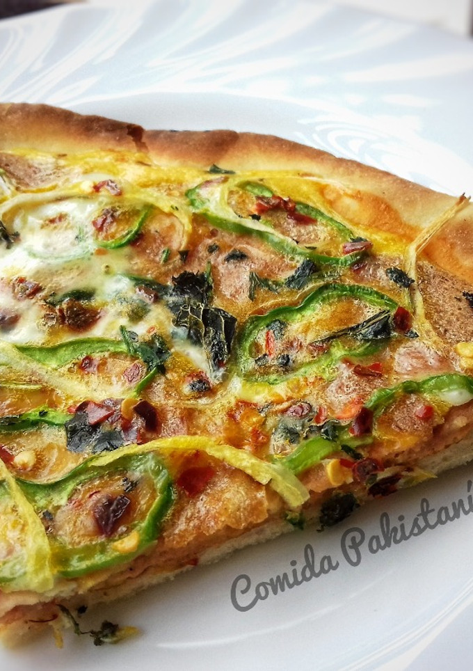 Una foto de Pizza sin queso