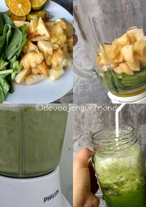 Foto resep Healthy Jus #sawi, nanas, jeruk