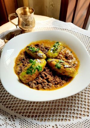 A picture of Shahi Stuffed Parwal.