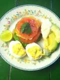 Mil hojas con salmón