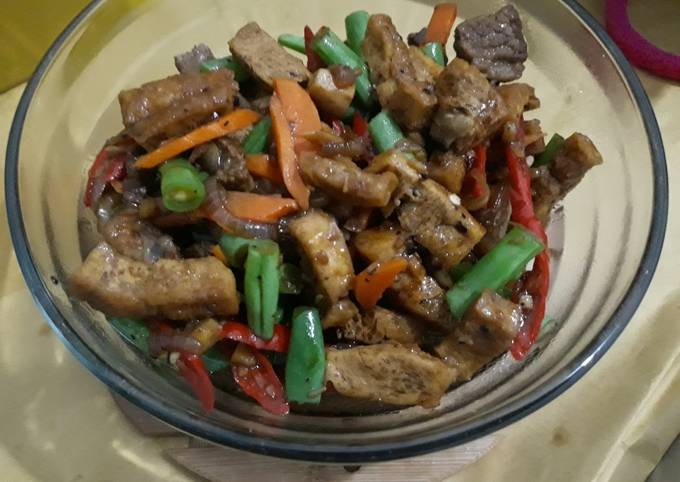 Tahu buncis wortel lada hitam