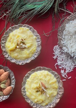 A picture of Kesariya Kheer.