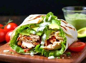 Foto de Wrap Fit de Frango e Legumes
