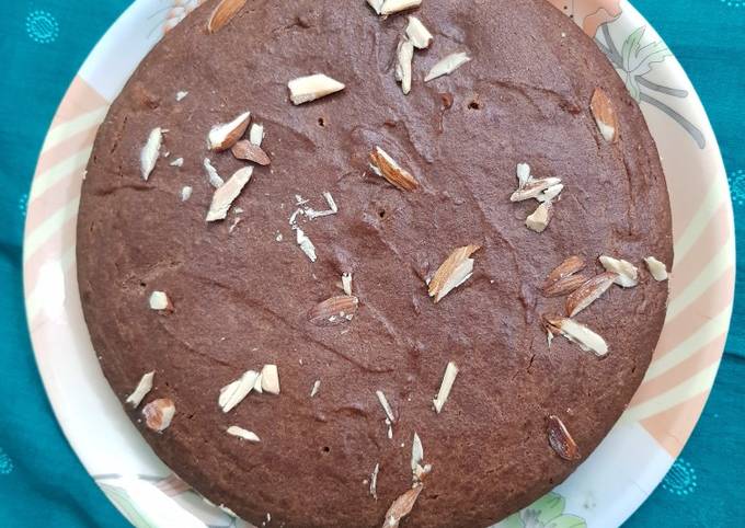 Ragi flour wallnuts chocolate sponge cake Recipe by Varsha Narayankar -  Cookpad
