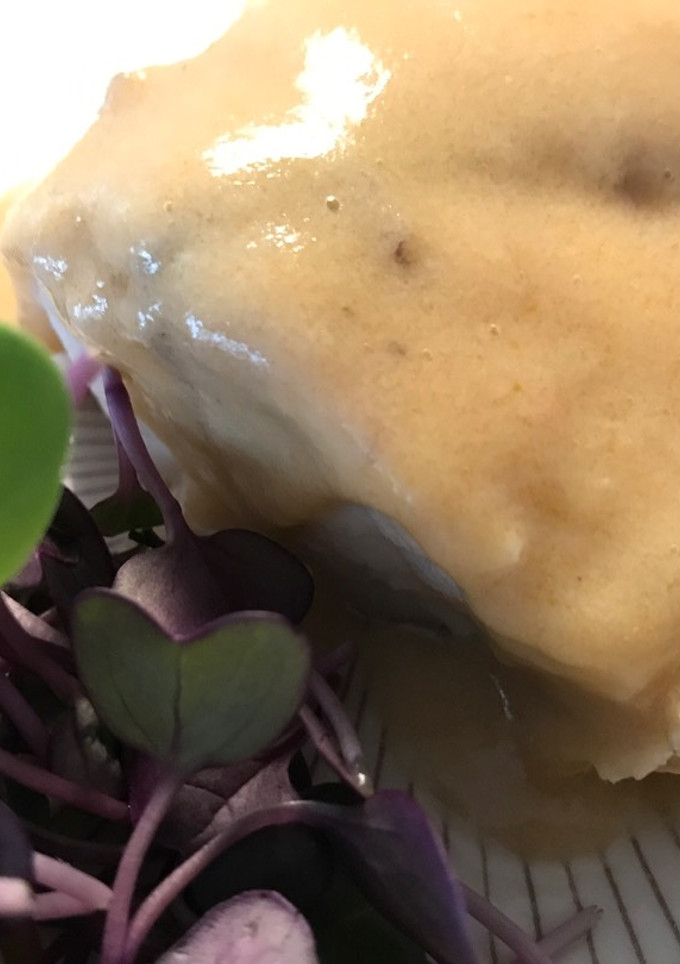 Una foto de Rape al horno con salsa “ahí va la hostia “!!!!