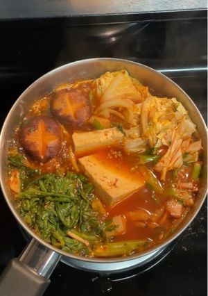 A picture of Japanese Spicy Hot Pot Base (Akakara nabe inspired).
